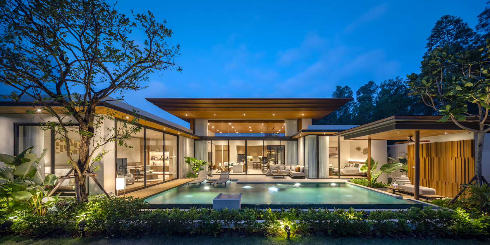 3Bedrooms  4Bathrooms private pool villas that blend modern tropical design