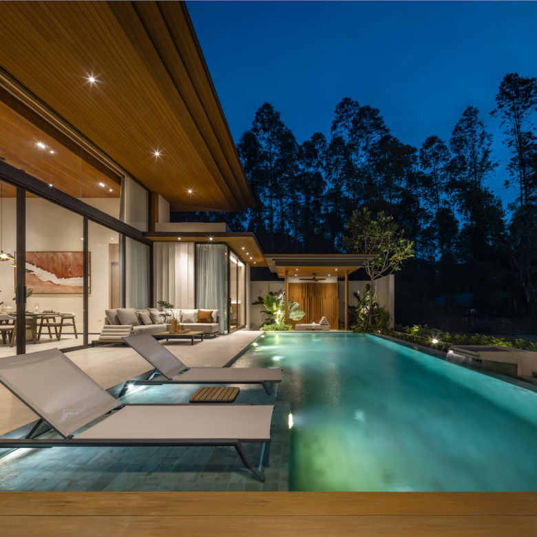 3Bedrooms  4Bathrooms private pool villas that blend modern tropical design