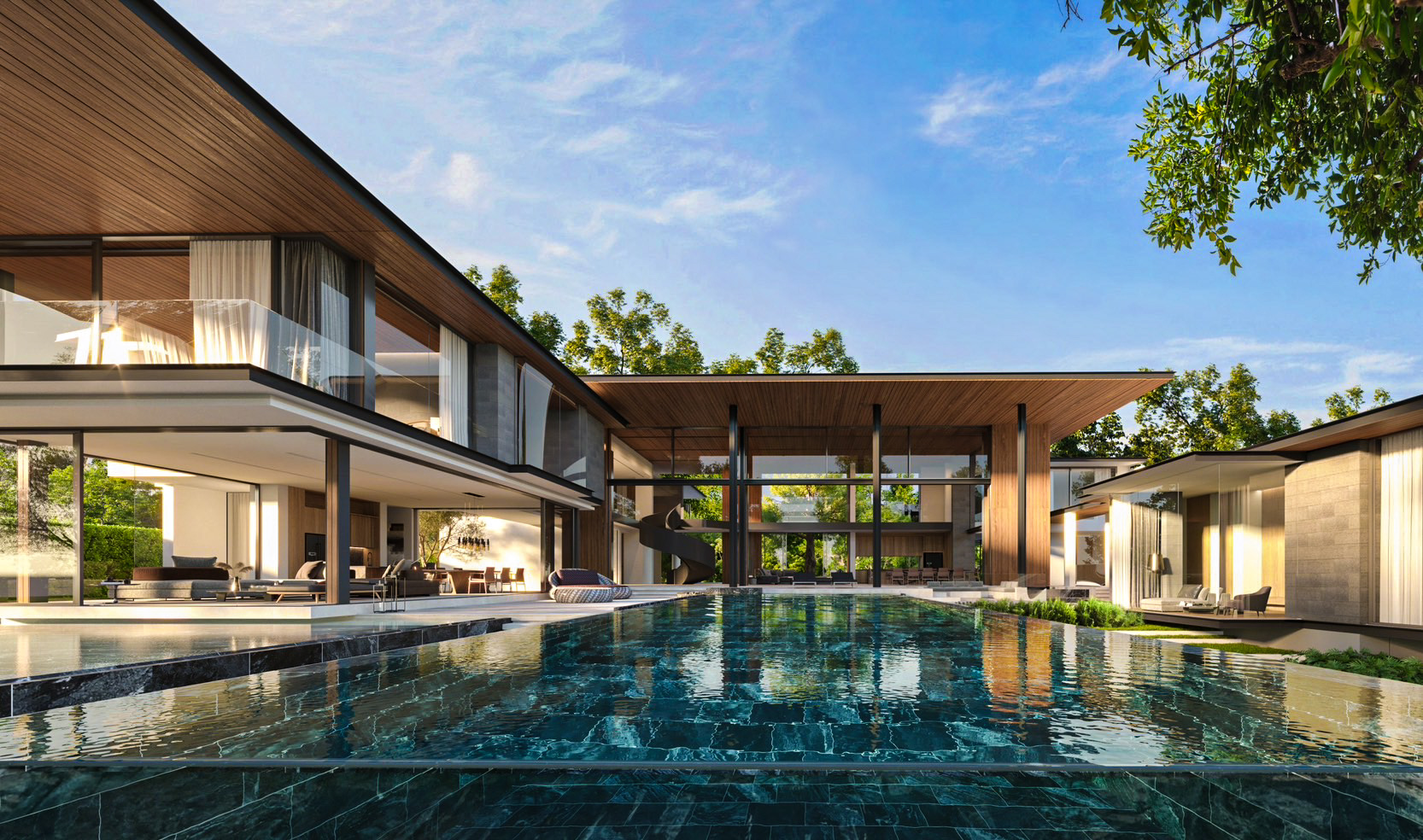 Grand Modern Zen Style 5BR, 7Bathroom, 1 family room