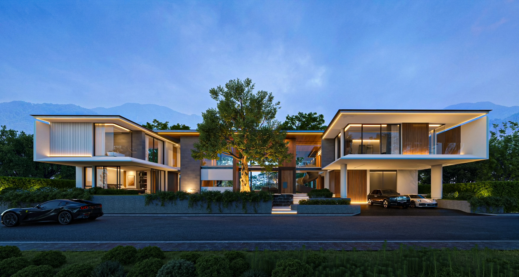 Grand Modern Zen Style 5BR, 7Bathroom, 1 family room