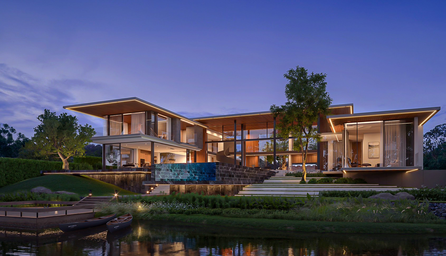 Grand Modern Zen Style 5BR, 7Bathroom, 1 family room